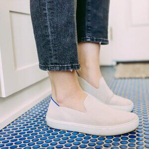 ROTHY'S The Original Slip On Sneaker White/Ivory size 7.5 Loafers Athleisure